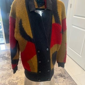 Vintage Harve Bernard knit cardigan sweater tasteful fall dressing classic 1990